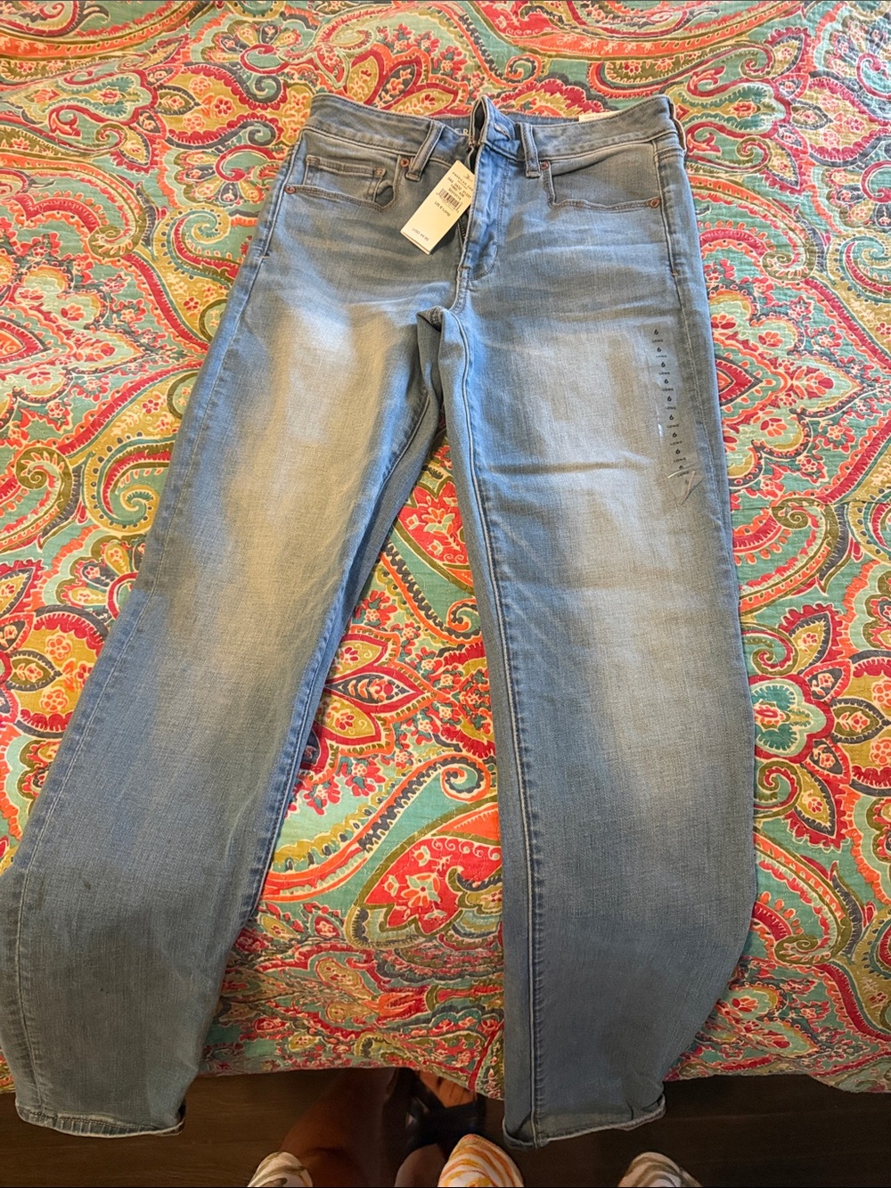 American Eagle Outfitters Light Blue Straight Leg Jeans